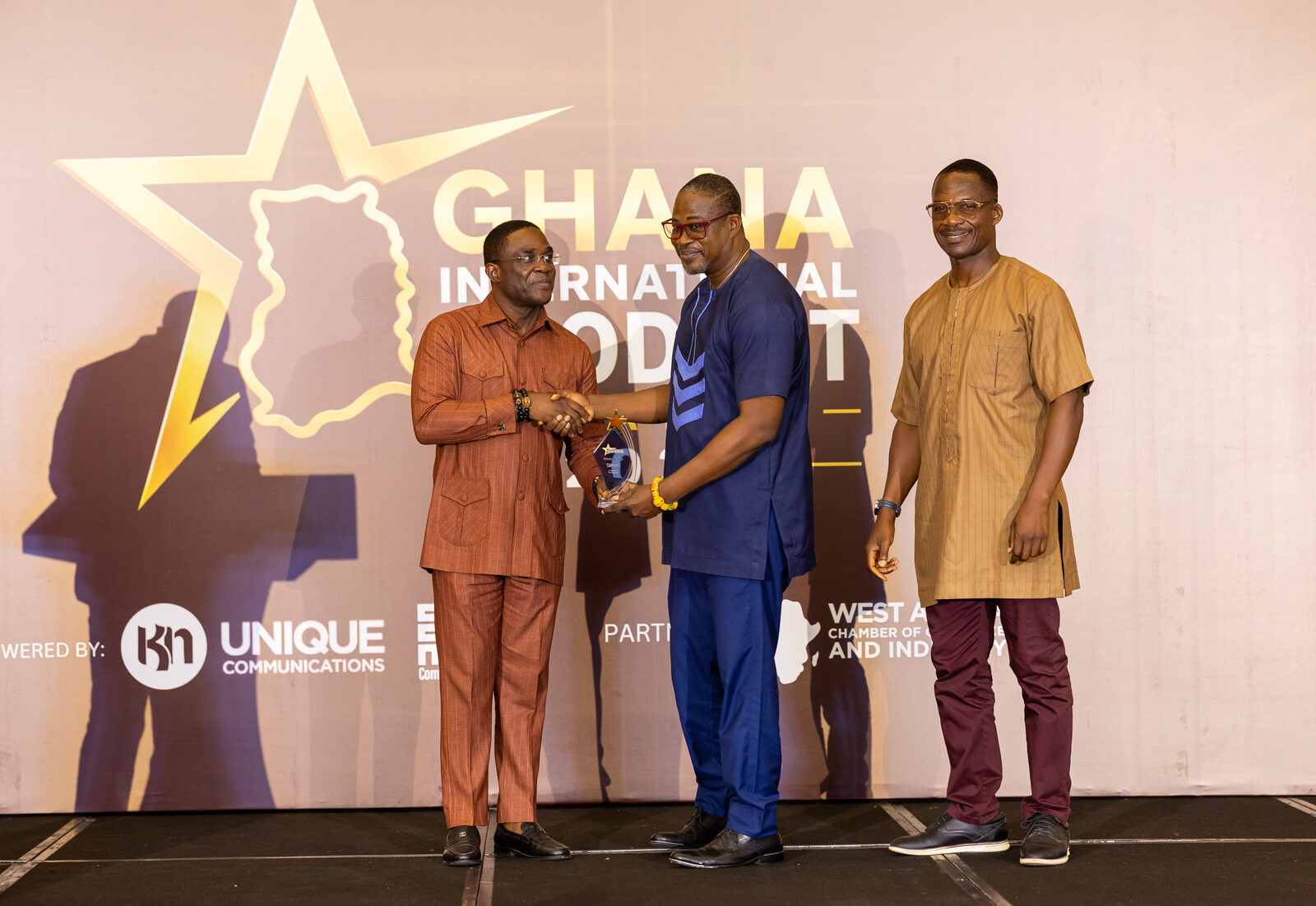 DigiTransact receiving the award trophy at the Ghana International Product Awards 2026